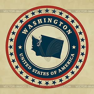 Vintage label Washington - vector EPS clipart