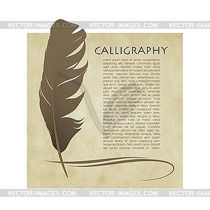 Calligraphic pen - vector clipart