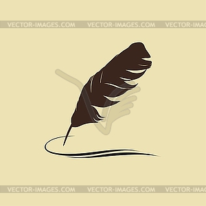 Calligraphic pen - vector clip art