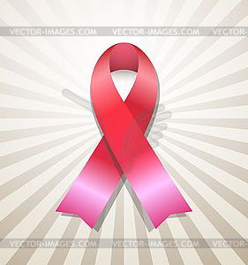 Pink ribbon - vector clipart