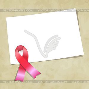 Pink ribbon - vector clipart