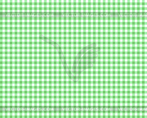 Green checkered picnic tablecloth - vector clipart / vector image