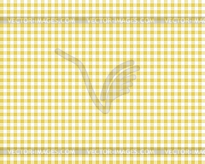 Yellow checkered picnic tablecloth - vector clipart