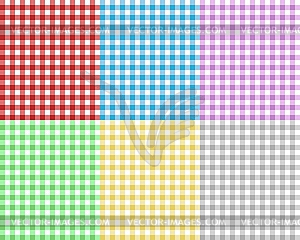 Checkered picnic tablecloth - vector image