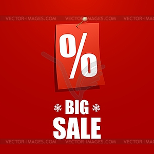 Sale poster with percent - vector image