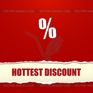 Sale poster with percent - vector clip art