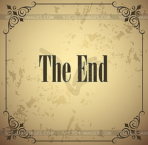 Movie ending - vector image