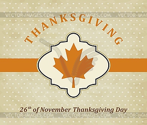 Thanksgiving day - vector image