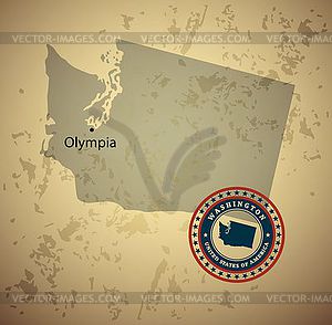 Washington - color vector clipart