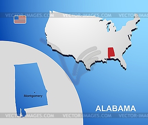Alabama - vector clip art
