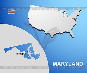 Maryland - vector clipart