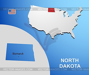 North Dakota - vector image