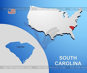 South Carolina - vector image