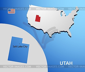 Utah - stock vector clipart