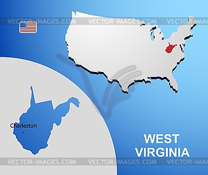 West Virginia - vector clipart