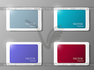 Set of colorful paper banners. Vector illustration. - vector image