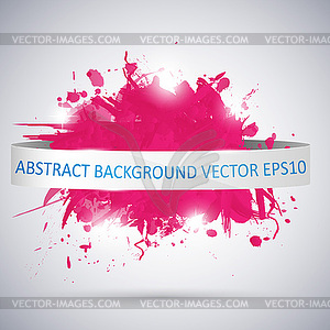 Abstract background with pink paint splashes. - vector image