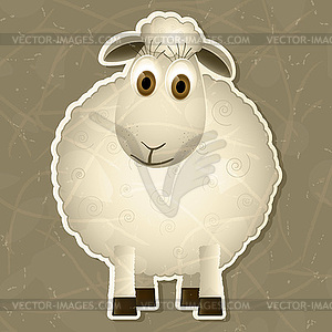 Овцы на сером фоне. - клипарт в векторе / векторное изображение