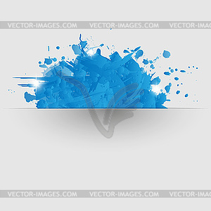 Abstract background with blue paint splashes.  - vector image