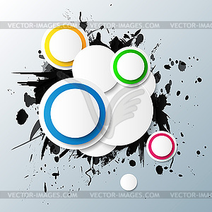 Abstract colorful background with circles - vector EPS clipart