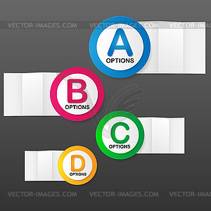Опции Баннер шаблон. - векторизованное изображение