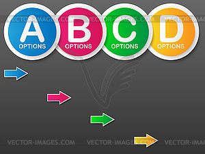 Options Banner template.  - vector clipart