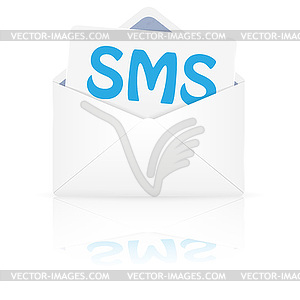 Open envelope.  - vector clip art