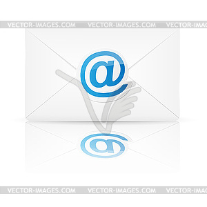 Open envelope with email.  - color vector clipart