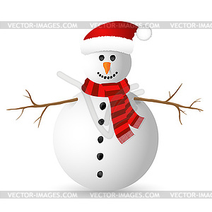 Snowman .  - vector image