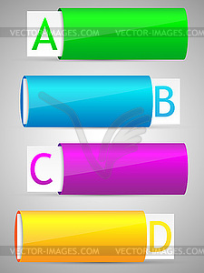 Set of colorful options banner template - vector clip art