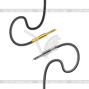 Two cable jacks - vector clipart