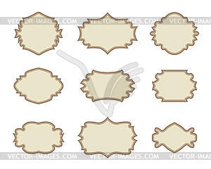 Vintage simple frames set - vector clipart