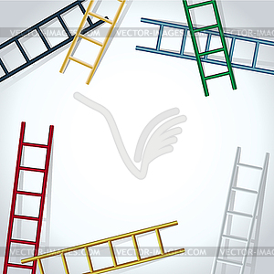 Background with ladders - vector clipart