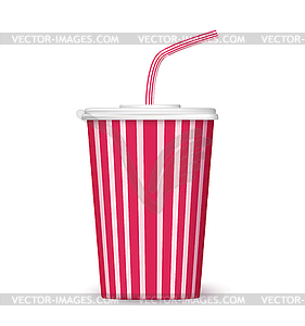 Paper cup of drink to go - vector clipart