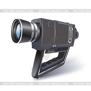 Vinteage video camera - vector clipart