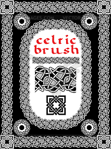 Celtic brush for frame - vector clipart