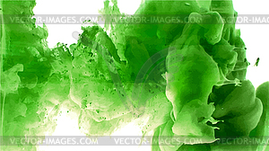 Green cloud of ink - royalty-free vector image