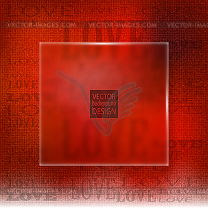 Red valentines day background with hearts - vector clipart / vector image