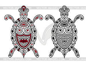 Turtle, tattoo style - vector clip art