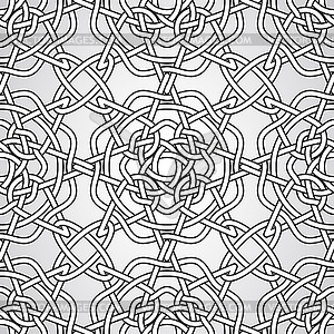 Celtic Seamless Pattern - white & black vector clipart