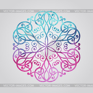 Watercolor Snowflake - vector image