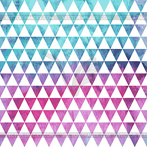 Seamless Geometric Pattern on watercolor winter - vector EPS clipart