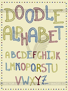 Doodle Letters - vector clipart