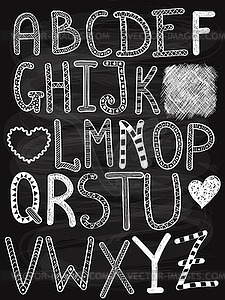 Chalk Letters - vector clip art