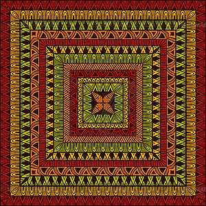 Square Ethnic Pattern - vector image