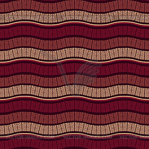 Seamless Wavy Marsala Pattern - vector clipart