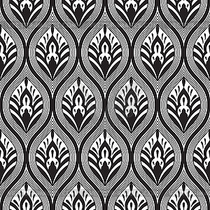 Seamless Doodle Floral Pattern - vector clipart