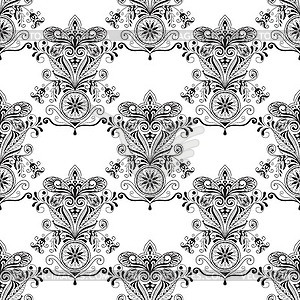 Seamless Paisley Doogle Pattern - vector clipart