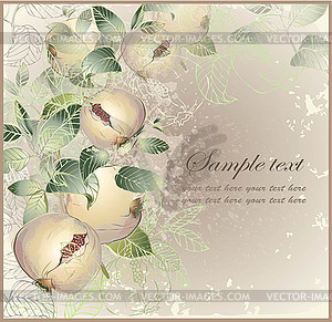 Garnet tree. Vintage background with garnet tree - vector clipart