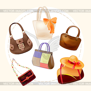 Set of handbags for all occasions - vector clip art